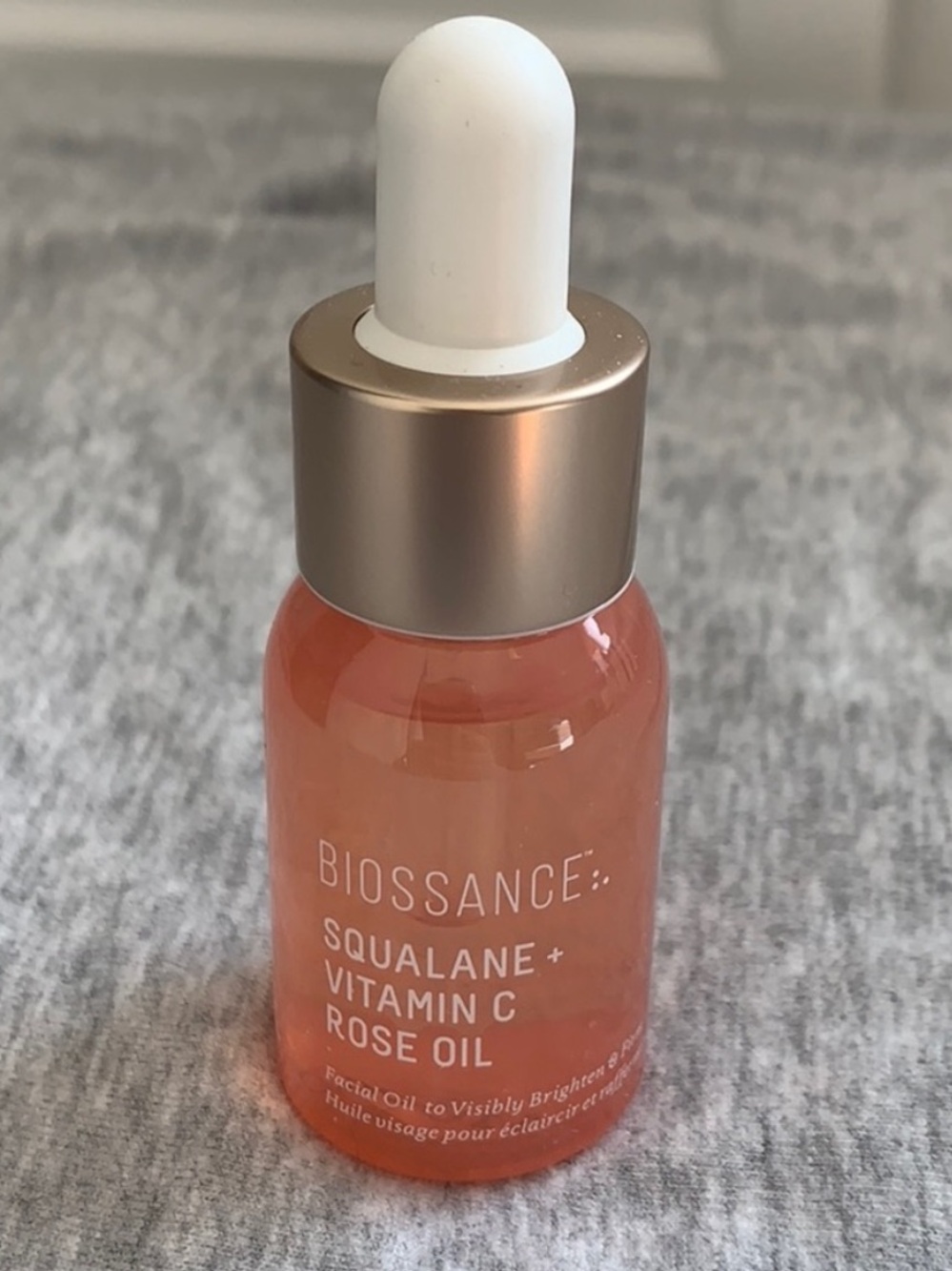 New Biossance Squalane and Vitamin C Rose oil